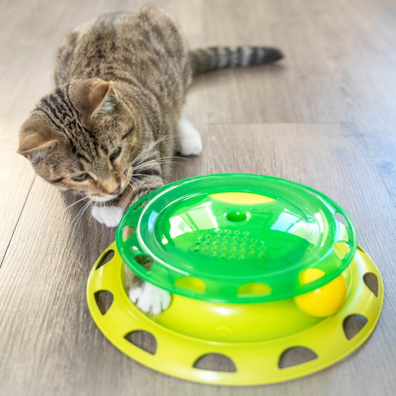 Catstages Catnip Chaser Track â€“ Interactive Cat Toy with Catnip for Batting, Swatting, and Mental Stimulation, Green - Image 2